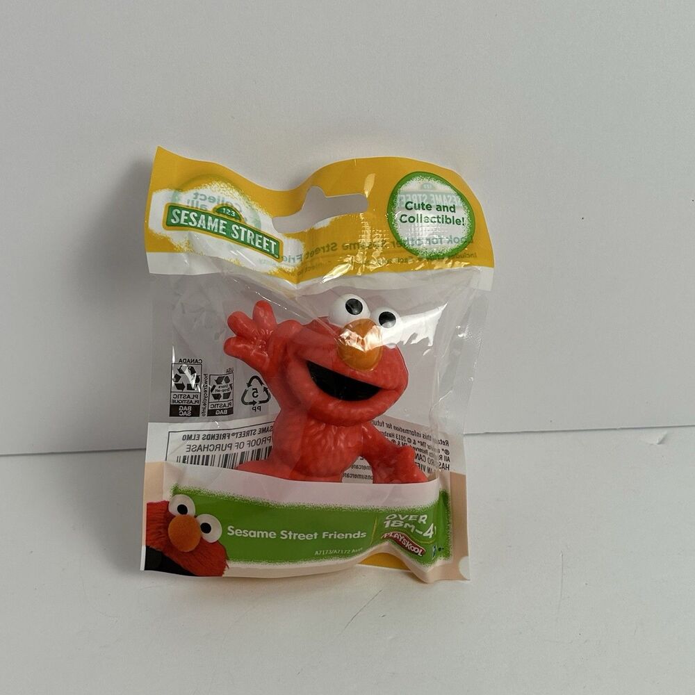 NEW SESAME STREET Friends - Elmo - PLASTIC FIGURE TOY CAKE TOPPER- 2.5 In. Tall